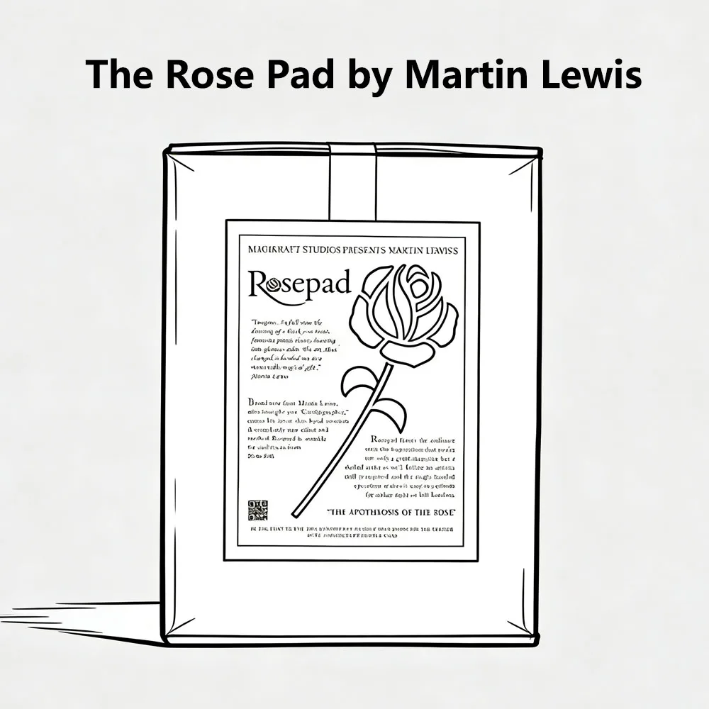 The Rose Pad by Martin Lewis  Magic Trick Mentalism Illusion Prop Stage  Complete Set Kit for Professional