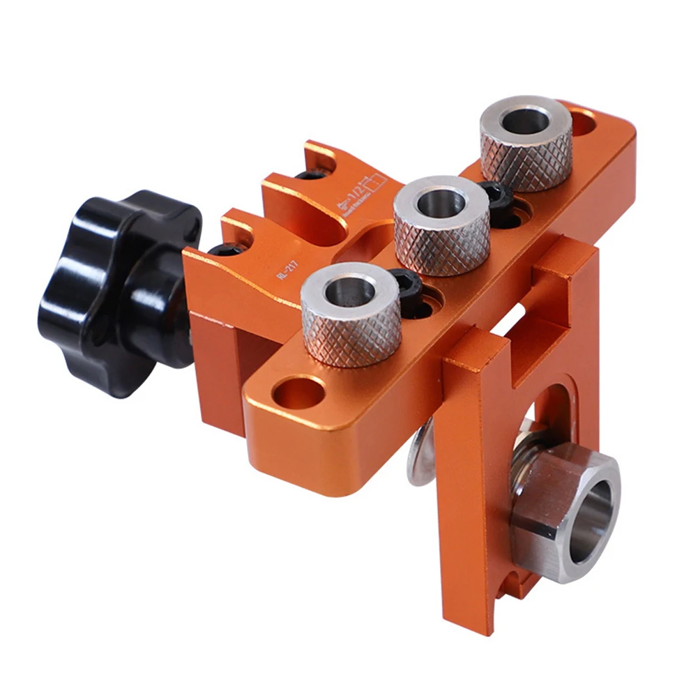 Wood Dowel Punch Locator Adjustable Doweling Jig Pocket Hole Drill Guide Tool for Cabinet Building and Joinery