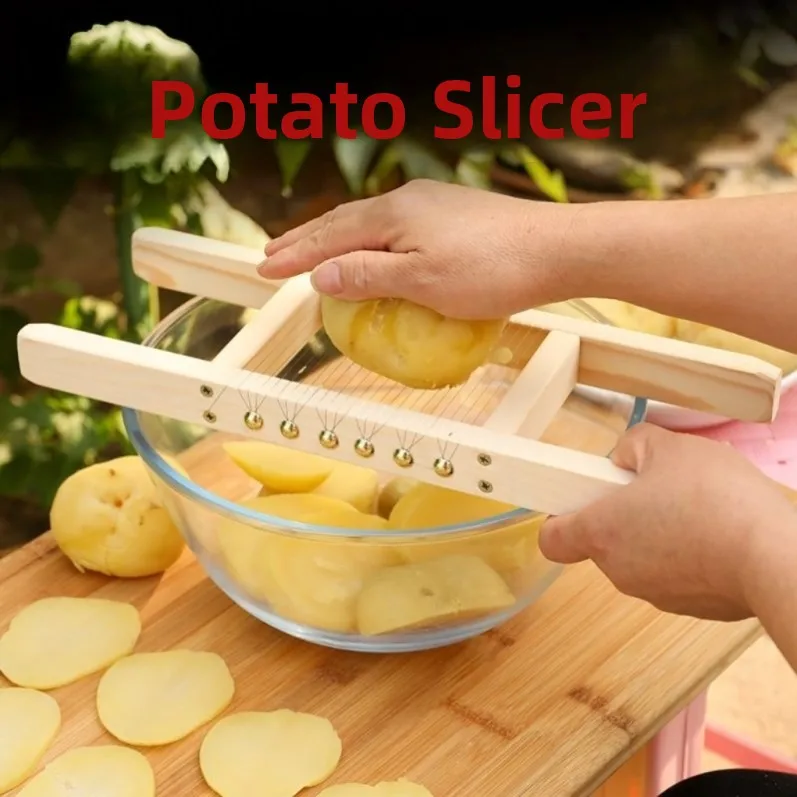 Rebanador de patatas multifuncional, cortador de Tofu de huevo, uso comercial en el hogar, rodajas de patatas secas, herramienta de cocina