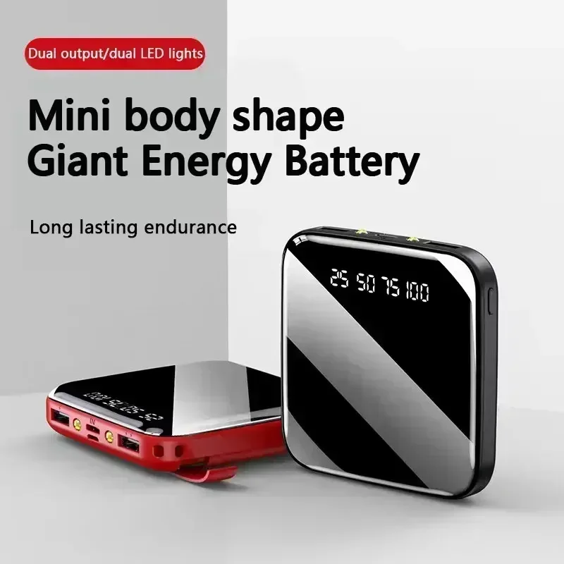 50000mAh Mini Power Bank Portable Fast Charging PowerBank 30000 Dual USB PoverBank External Battery Charger For Xiaomi Mi iPhone