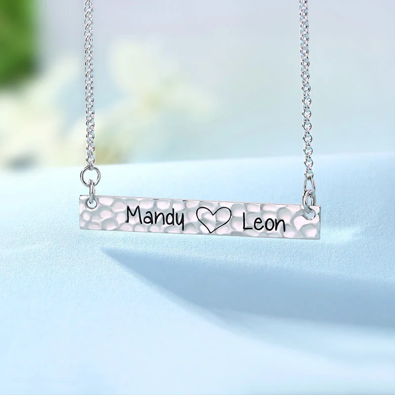 

Strollgirl 925 Sterling Silver Personalized Jewelry Custom Necklace Engrave Name Handmade Pendant Chain for Women Valentine Gift