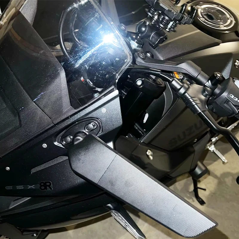 

Modified Motorcycle Rearview Side Mirror Wind Wing LED Light for Yamaha YZF R1 R6 R25 R3 R15 V2 V3 R1S R6S Suzuki GSXR1000 Ninja