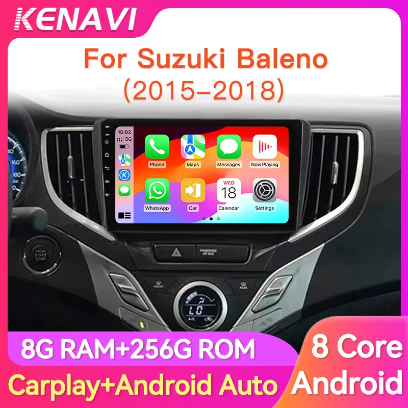 Car Radio For Suzuki Baleno 2015 - 2018 Lntelligent Center Multimedia Player Carplay Android Auto GPS Smart Systems 2 Din No DVD