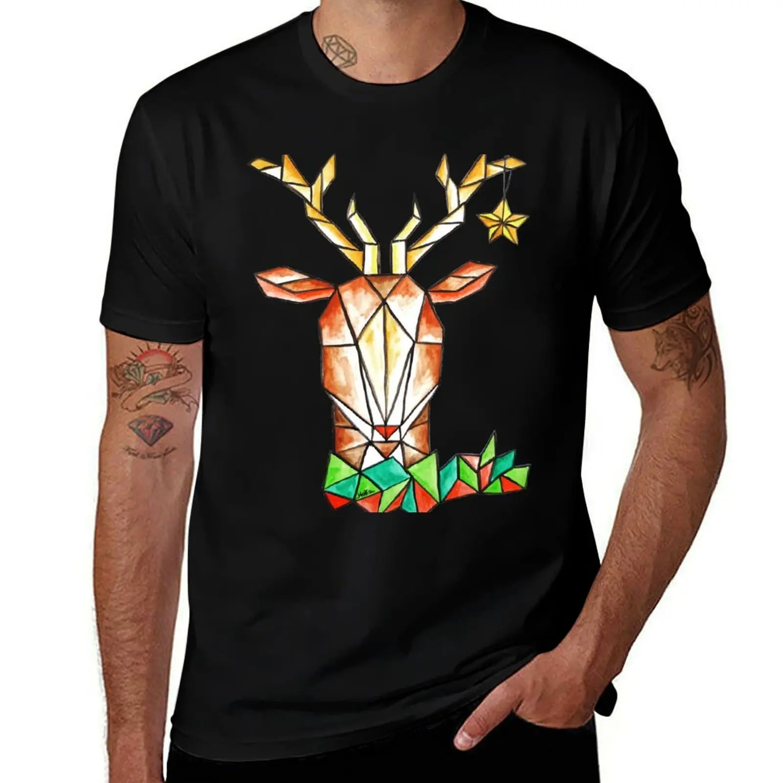 

Minimalist Reindeer - Cerf Minimaliste T-Shirt cotton t shirts man 100% t shirts with prints T-shirt