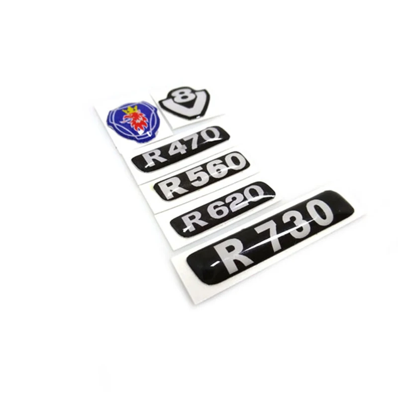 1 Set Crystal Label Decorate for 1/14 Tamiya RC Truck Car SCANIA R730 R470 R620 Car Diy Parts