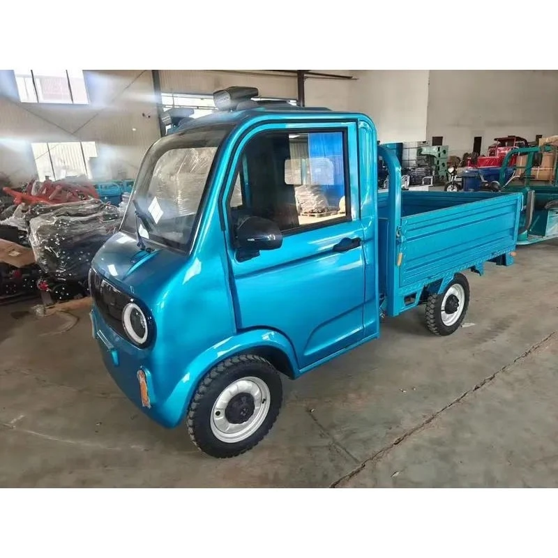 New energy electric scooter cargo passenger dual-purpose adult windproof and rainproof four-wheeler