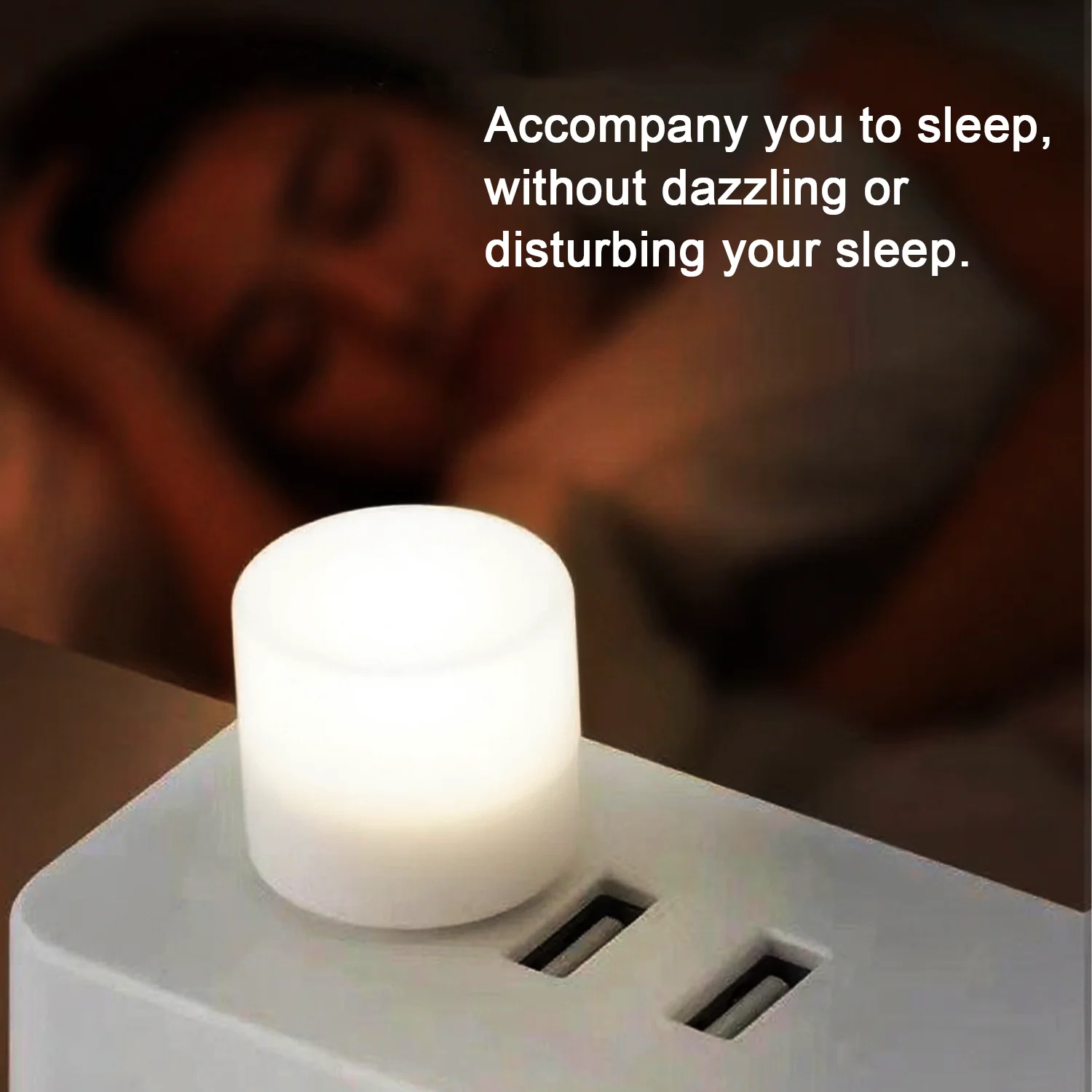 1-10Pcs Mini USB Night Light LED Night Lamps Warm White Eye Protection for Book Reading Portable Computer Mobile Power Charging