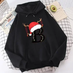 New Creative design Christmas 26 Alphabet Printed clothes Women Fashion Merry Christmas Gift for Female Clothing Casual clothing