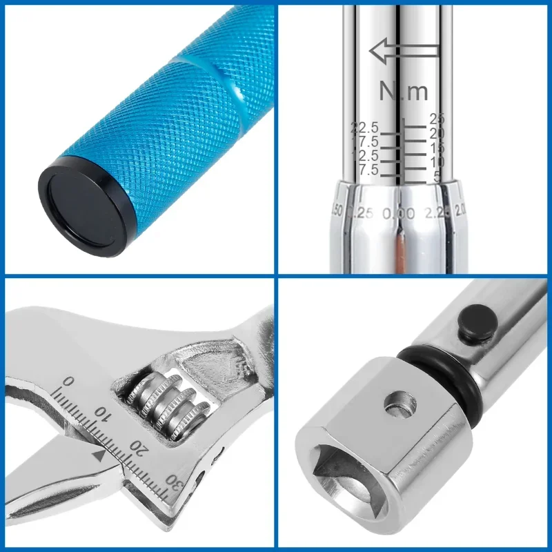 مفتاح العزم الرقمي قفل قابل للتعديل 5-25N 0-30 مللي متر المفك أدوات يدوية احترافية لإصلاح سيارة الدراجة