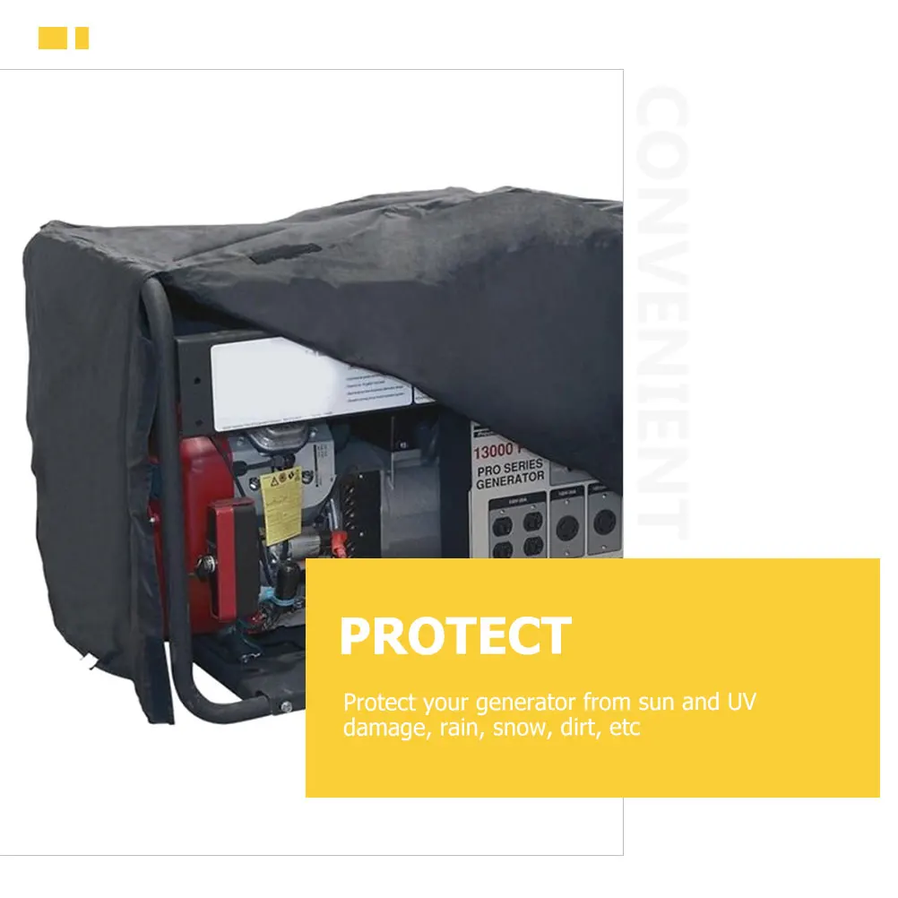 

Universal Waterproof Generator Cover Black Dustproof Outdoor Protective Covers Snow Cloth Accessories