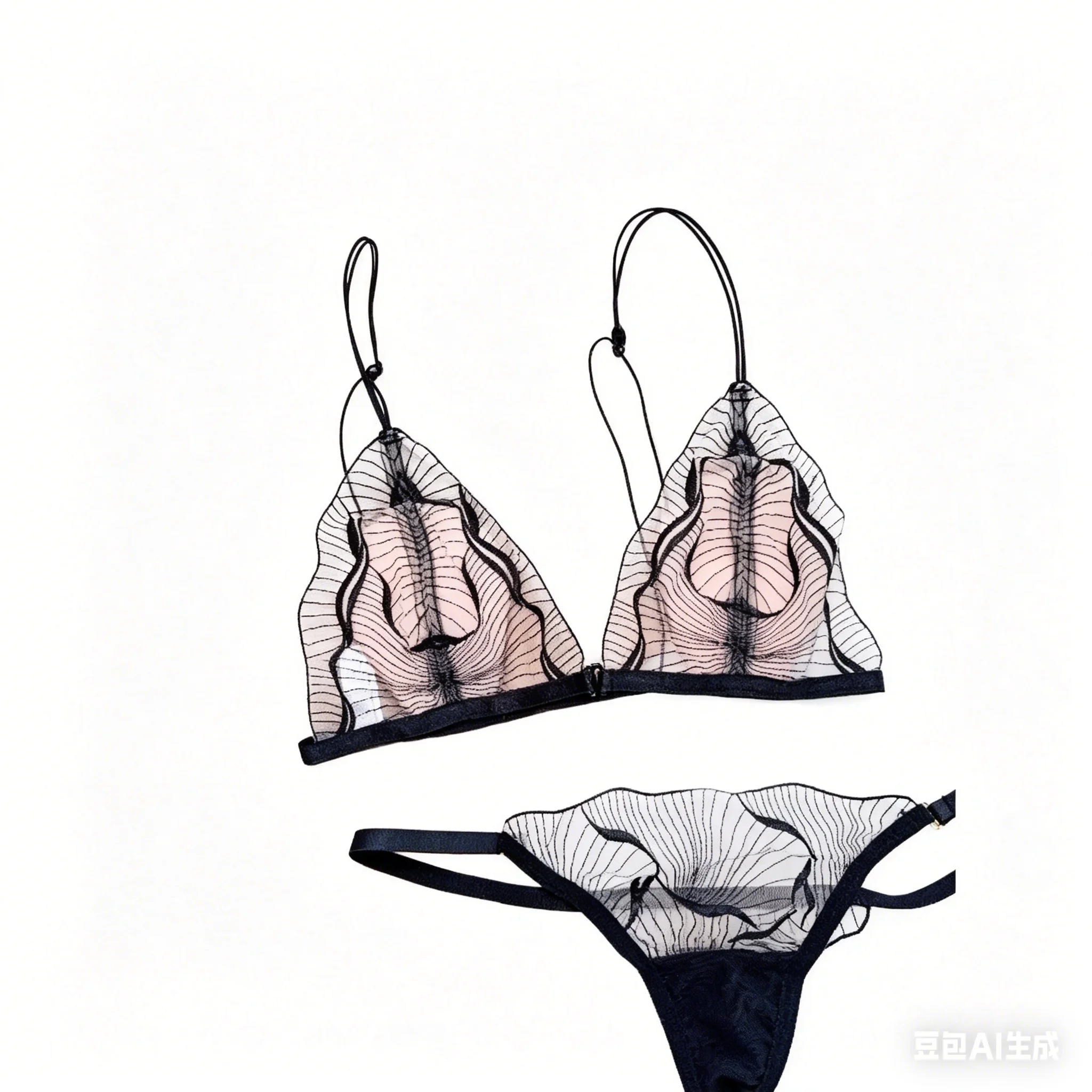 Ensemble de lingerie femme été ultra-fin et respirant à fermeture avant, soutien-gorge sans armatures confortable pour le quotidien et culotte assortie – Grande Vente