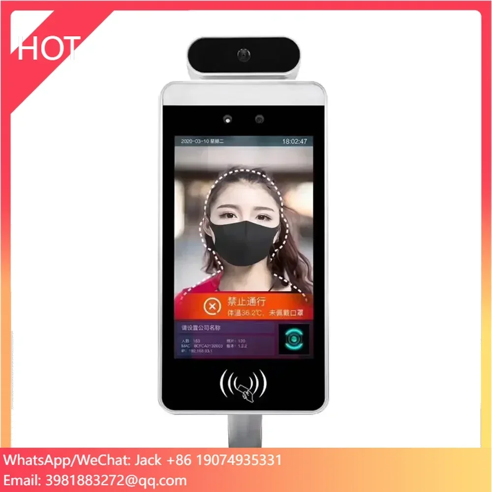 8 Inch JTA-TK-8 Face Recognition Forehead Temperature Measurement Face Recognition Facial Recognizing Access Control System