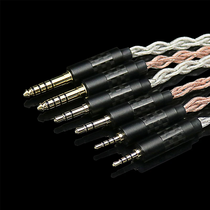 New 7N OCC Silver-Plated 2.5/3.5/4.4mm To 2.5/3.5/4.4mm Balanced Male Audio Adapt Cable Male To Male Headphone Relpacement Cable