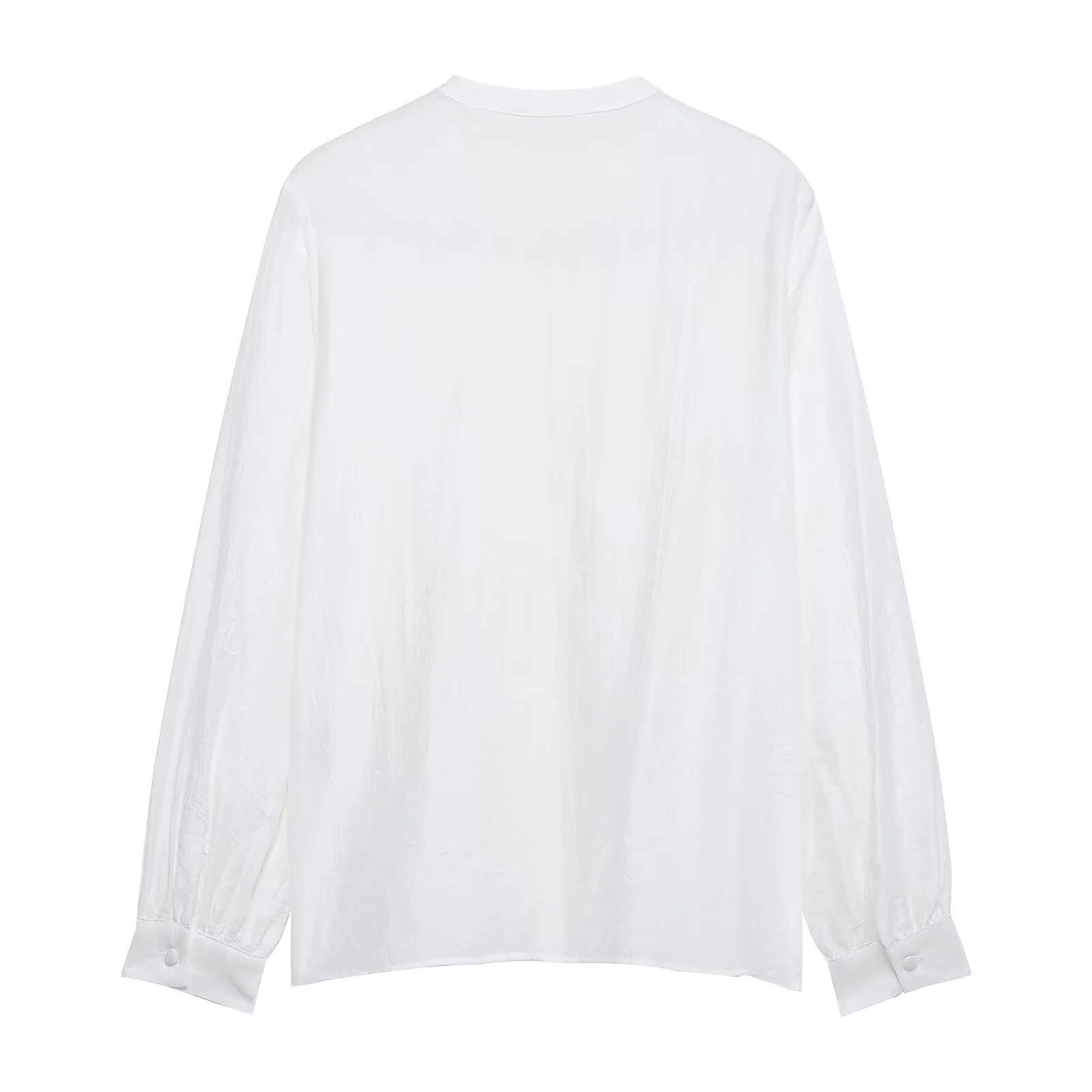 2025 Primavera ed estate nuove donne abbigliamento camicia a maniche lunghe moda decorativa impilata in pizzo verticale