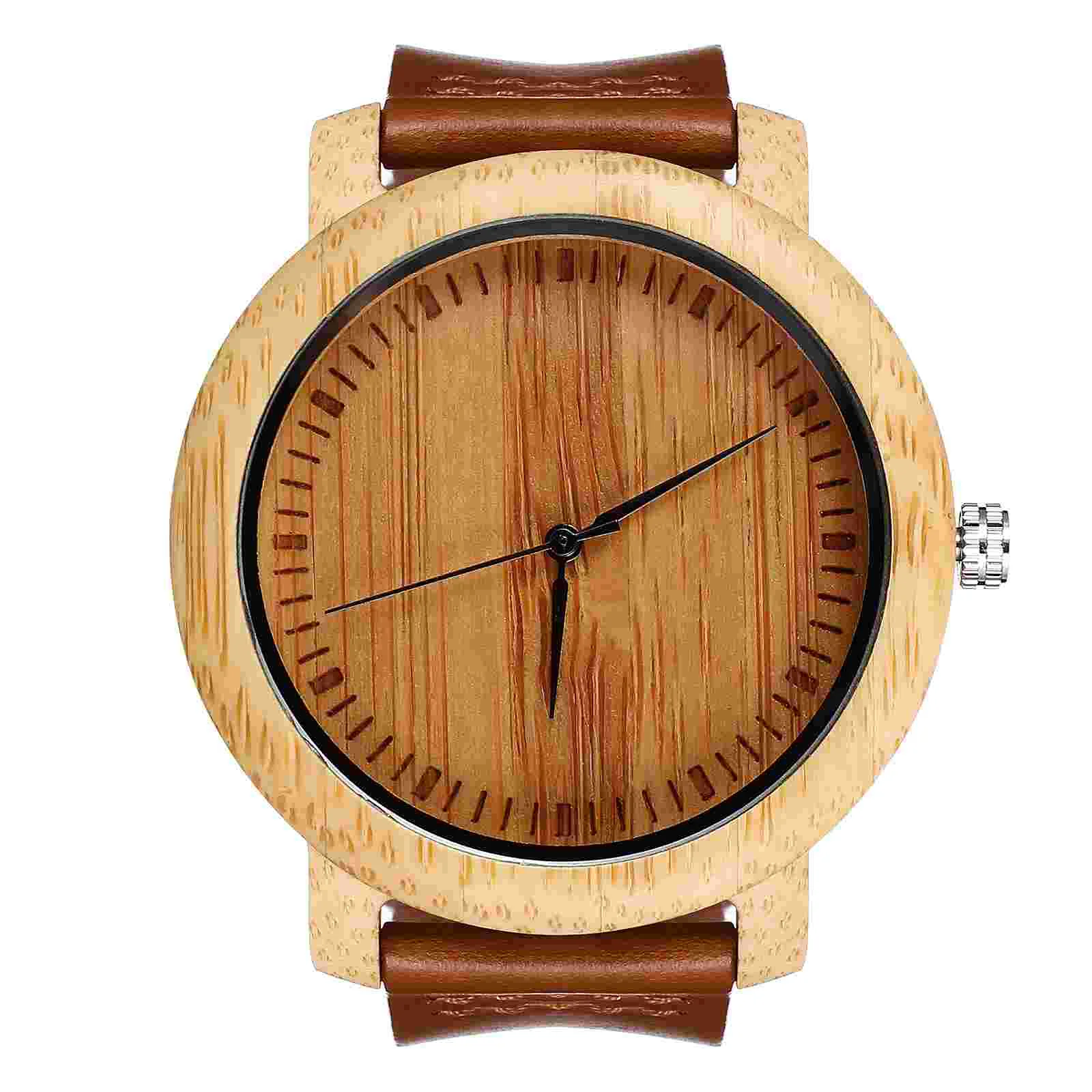 Woman Sports Watch Men's Watches Digital Wood for Bamboo Quartz Movement Wristwatch Mens Handmade Miss