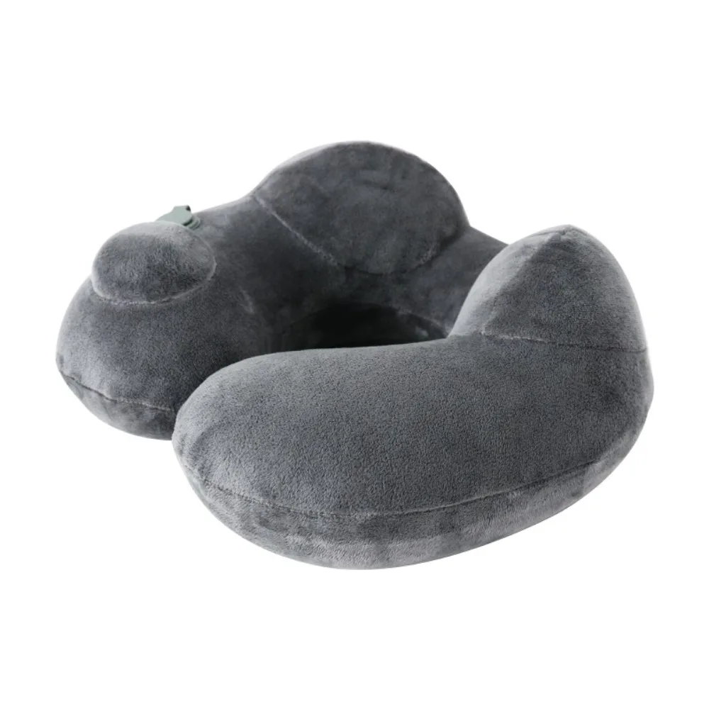 Portable Press to Inflatable Pillow Soft Lightweight Travel Air Pillow U-Shaped Folding Neck Support Cushion