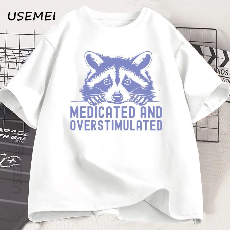 تي شيرت الراكون الطبي والمحفز للبالغين تي شيرت الفكاهة للرجال والنساء بأكمام قصيرة تي شيرت صيفي برقبة مستديرة ملابس للرجال #2