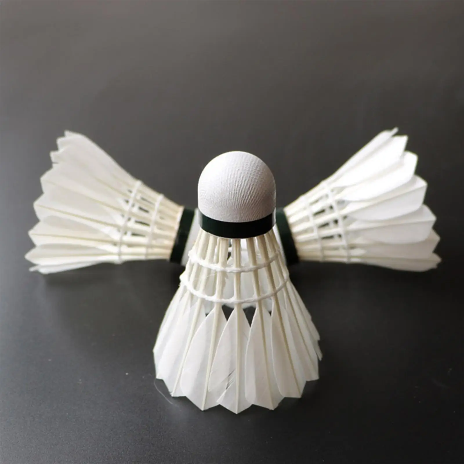 3x Badminton Shuttlecocks Professional White High Speed Duck Feather Badminton Ball for Game Training Sport Practice Youth