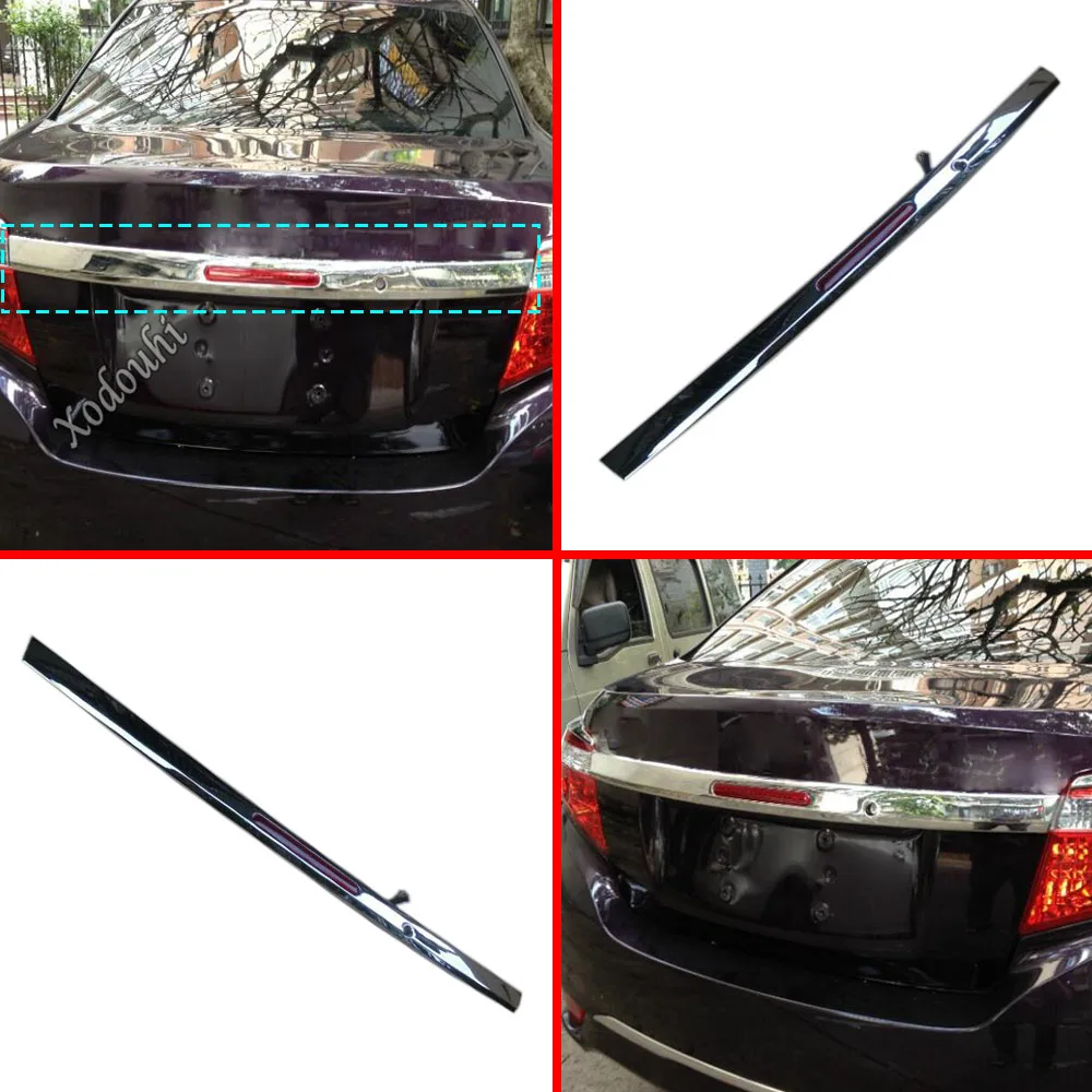 

Car Panel Tail Rear Door Lamp Trunk Tailgate Frame Plate Trim Stick Part Hood For Toyota Vios/Yaris Sedan 2014 2015 2016