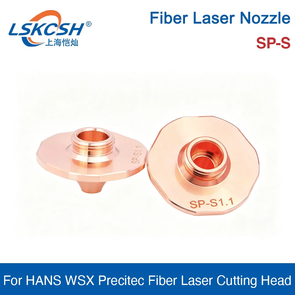 10Pcs High Speed SP ST Laser Nozzle D28 H15 M11 Single Layer SP-S Copper Nozzle For HANS WSX Precitec Fiber Laser Cutting Head