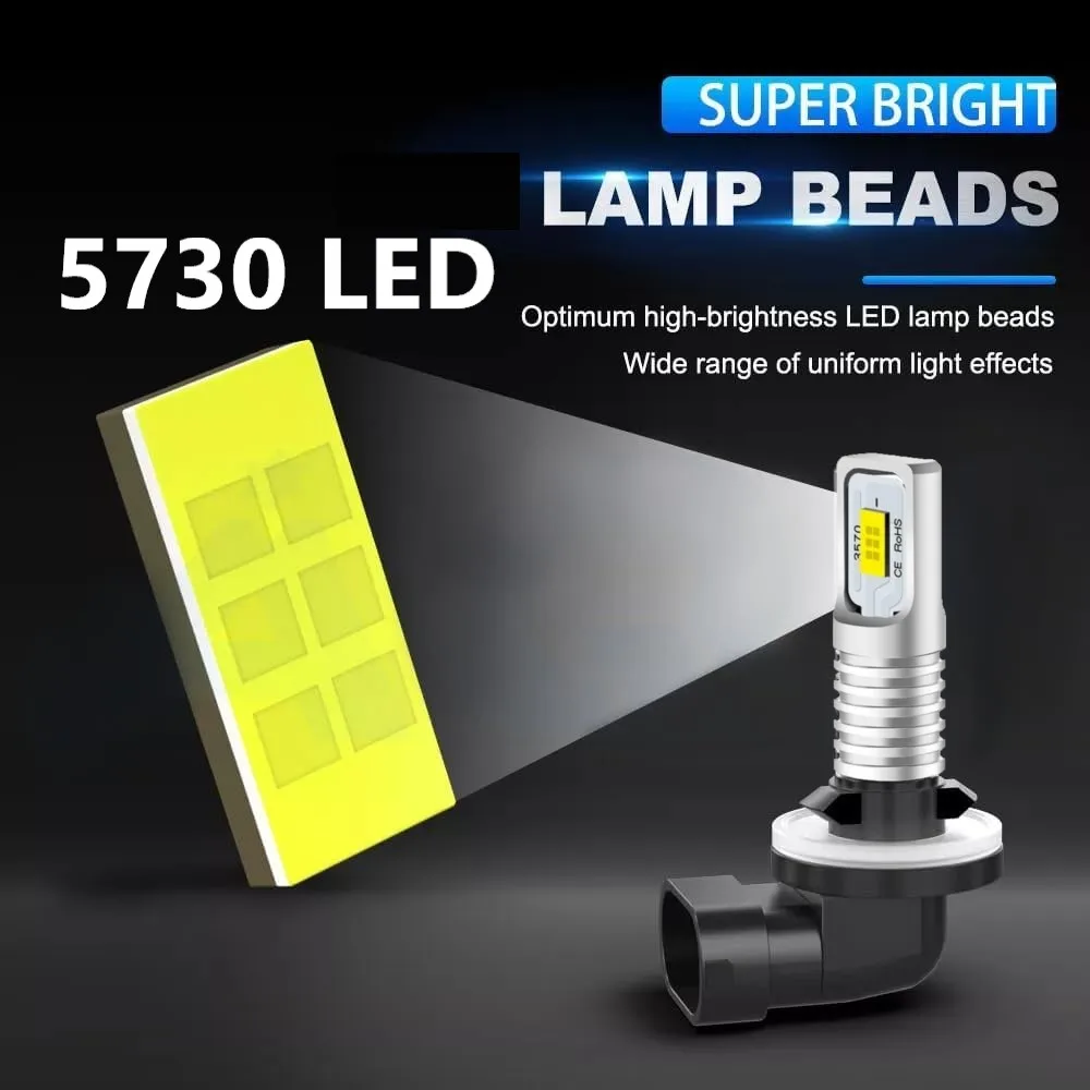 880 881 LED Fog Light Bulb  DC/AC 9-36V 2 x 3570 Chips 889 881X 886 894 894X 896 898 862 888 H27 LED Fog Light Bulb for ATV,UTV.