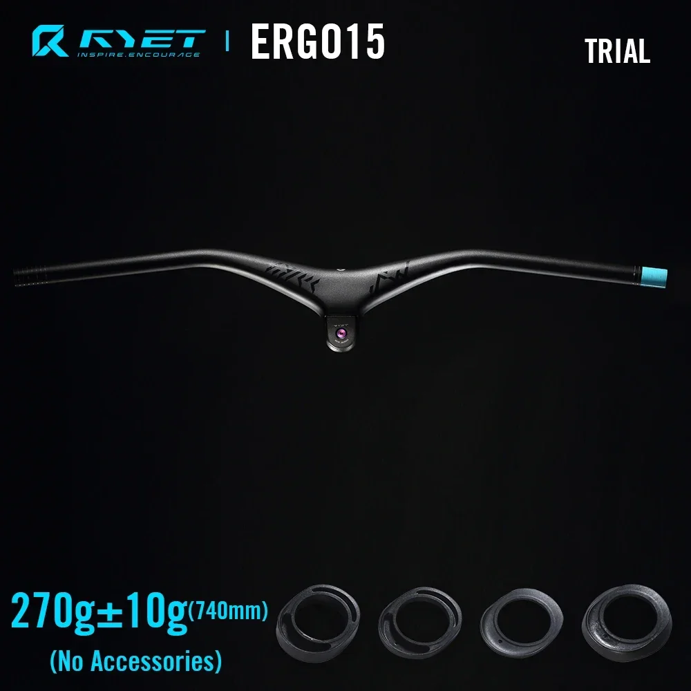 

2025 RYET полностью карбоновый интегрированный руль MTB с подъемом 740 мм-5 градусов UD матовый велосипед XC с плоским стержнем для горного руля