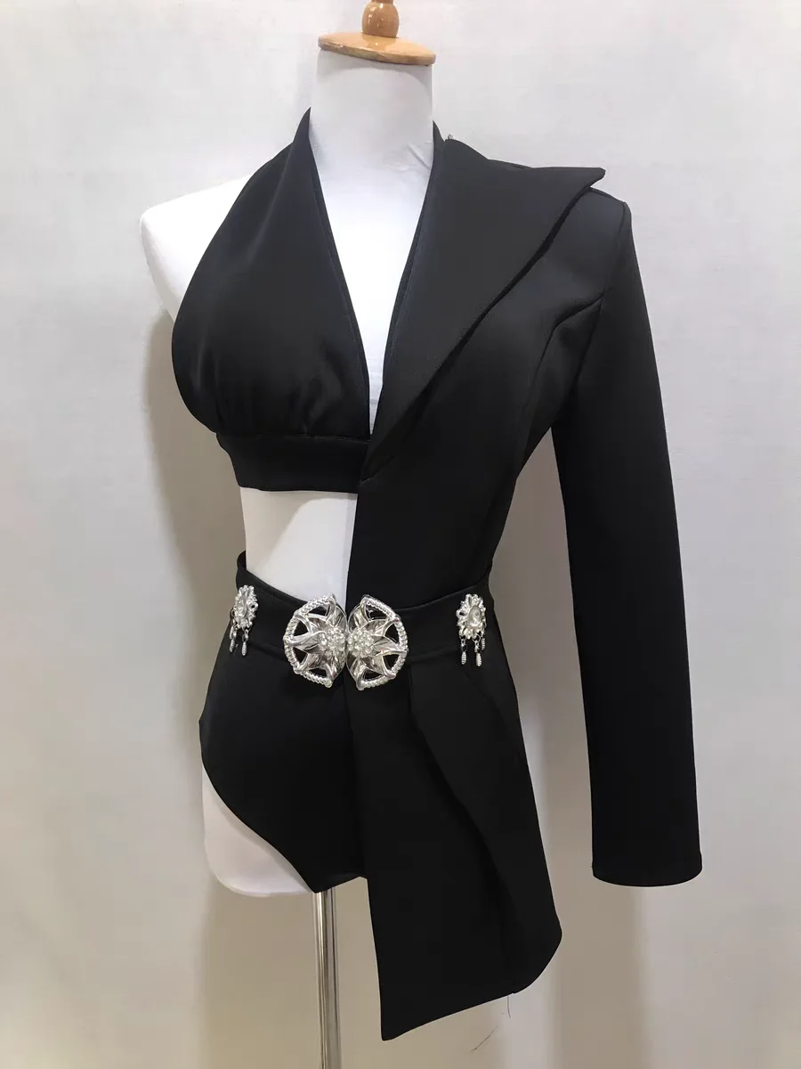 

Black Red Mutiple color Women Sexy Short Skirt Suits Party Stage Show Performance Coat Female Singer Stage Outfits