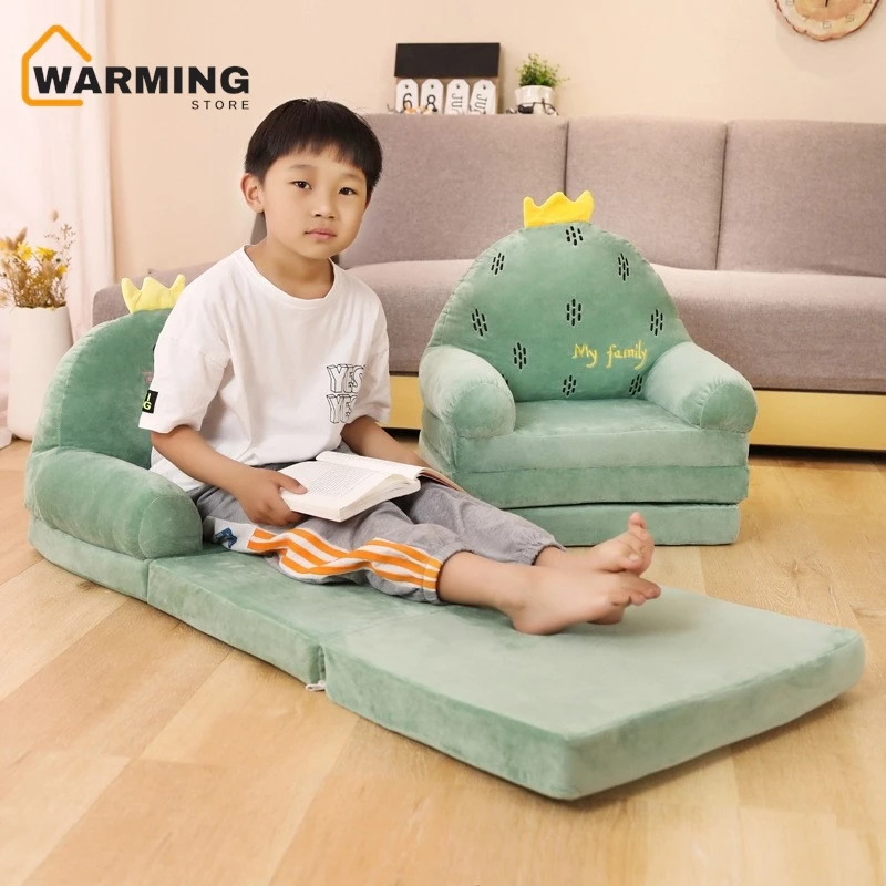 Kids Cute Cartoon Folding Little Sofa Girl Princess Baby Toddler Reading Area Tatami Lazy Chair Stool Children's Armchair