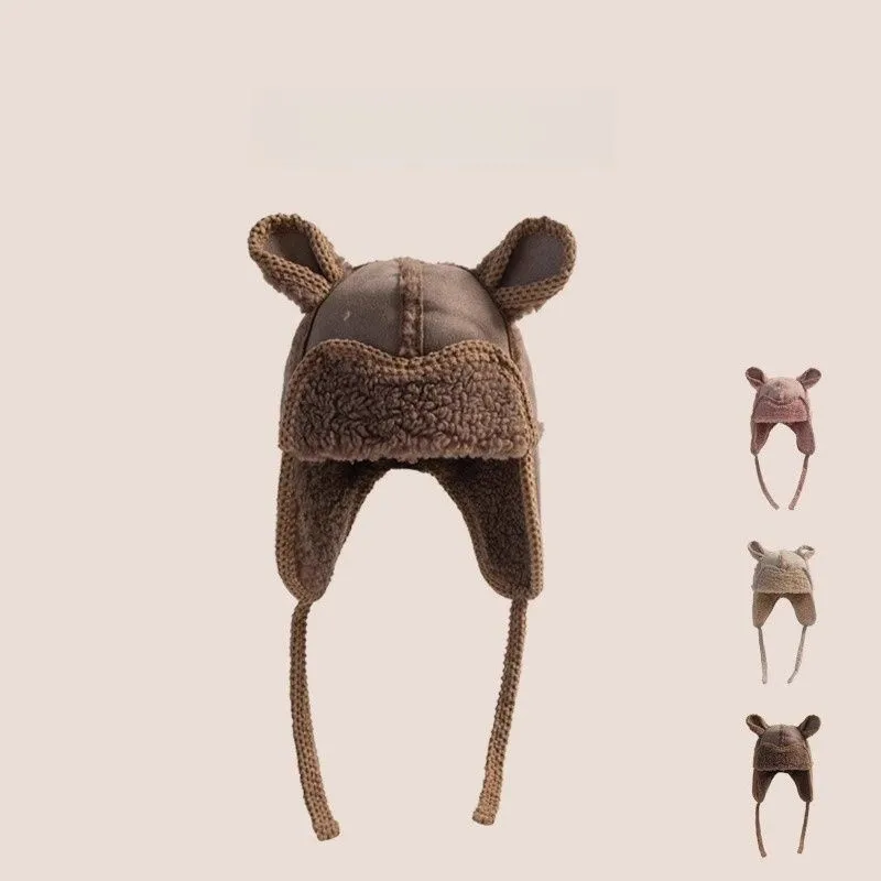 

Детская простая шапка в 3 цветах, осенне-зимняя милая теплая уличная шапка для мальчиков/девочек, модная шапка с защитой ушей для детей 2-6 лет LJ125