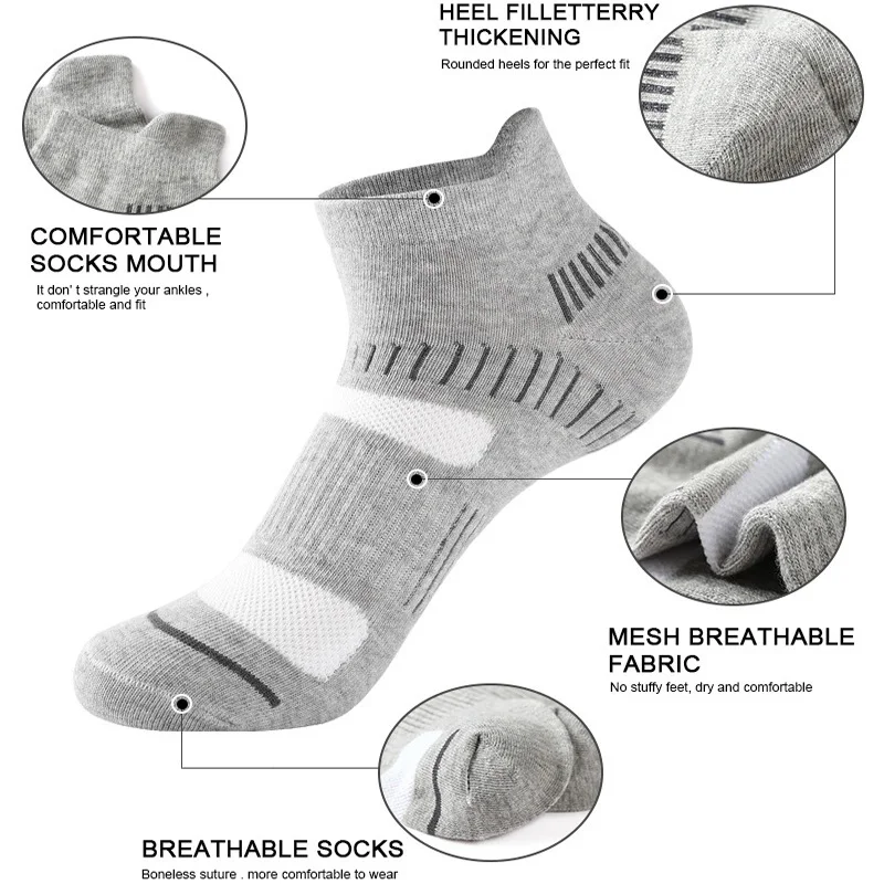 Neu 5 Paar/Los Herrensocken Baumwolle Sport Business Atmungsaktive Männersocken Meias Neue Herrensocken Große Größe EU38-45 Hohe Qualität – Detail 7