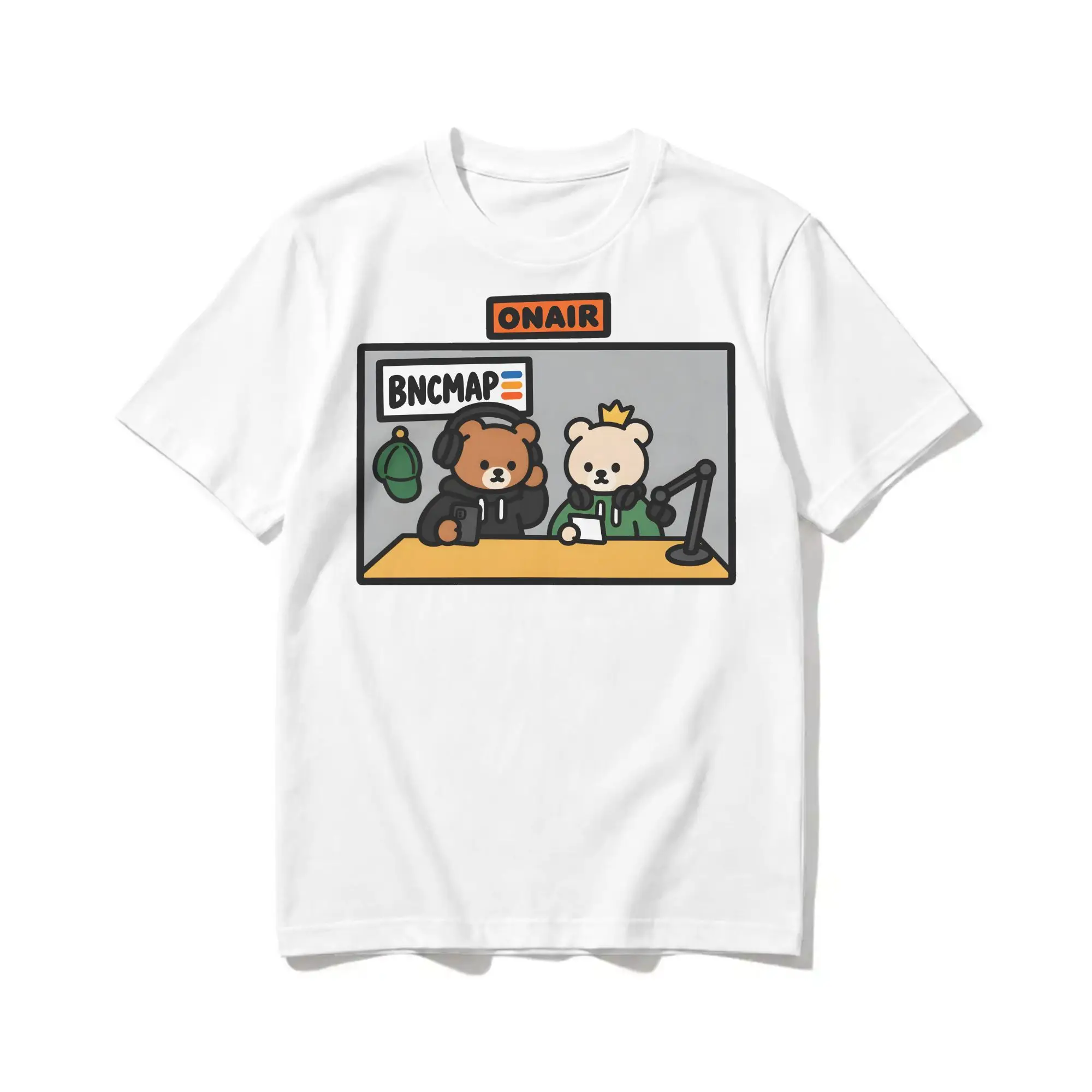 BNCMAP Bear Brooke & Connor make a podcast T-Shirts Men Women  Crazy Cotton Tee Shirt O Neck Short Sleeve T Shirt Plus Size Tops