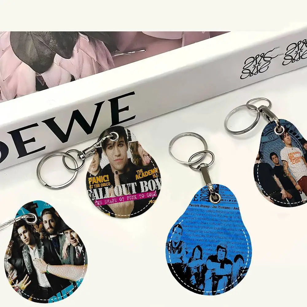 

Музыка F-Fall Out для мальчиков и женщин, мини-чехол из искусственной кожи, брелок для ключей, сумка для ключей, кольцо для ключей, мини-брелок для ключей, бирки для дверного замка