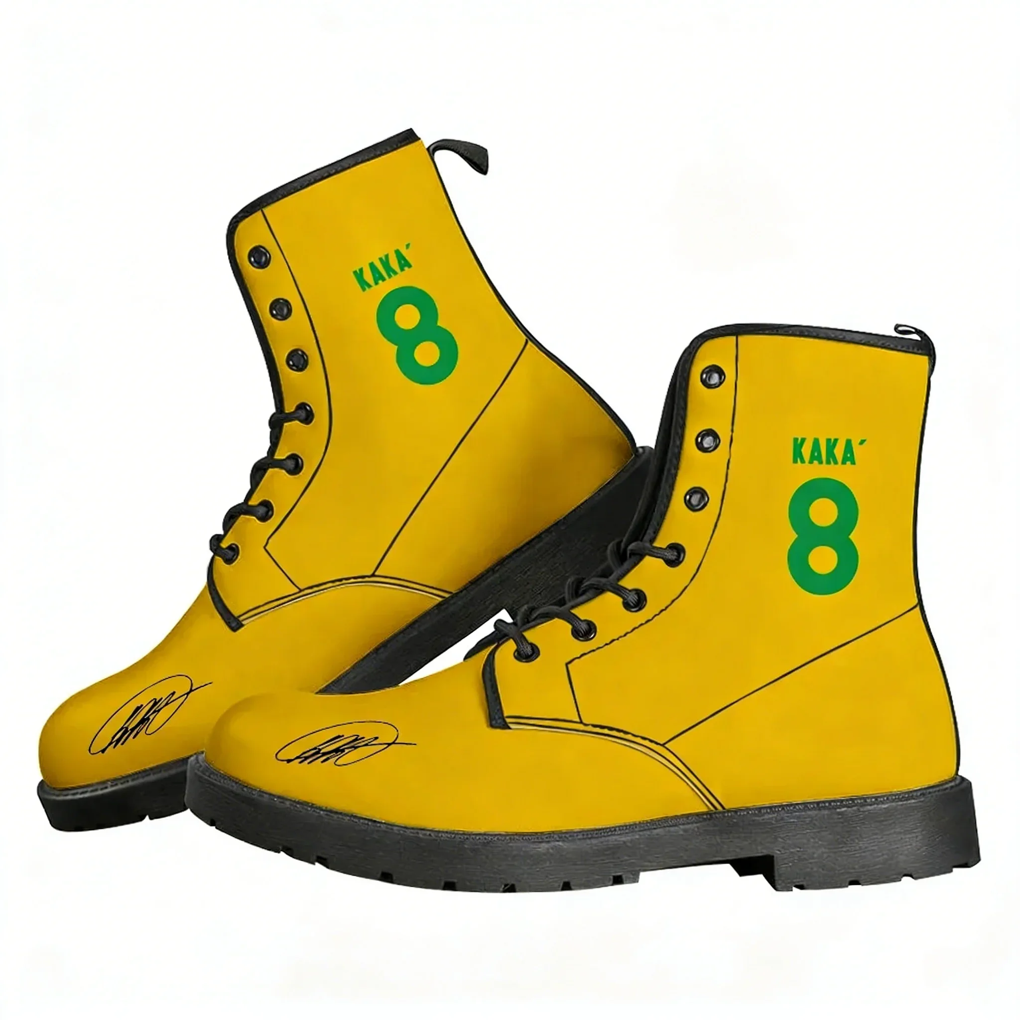 Kaka No.22 No.10 Boots Mens Womens Teenager Leather Shoes Brazil Soccer Star Casual Boot High Quality Couple Customize Shoe