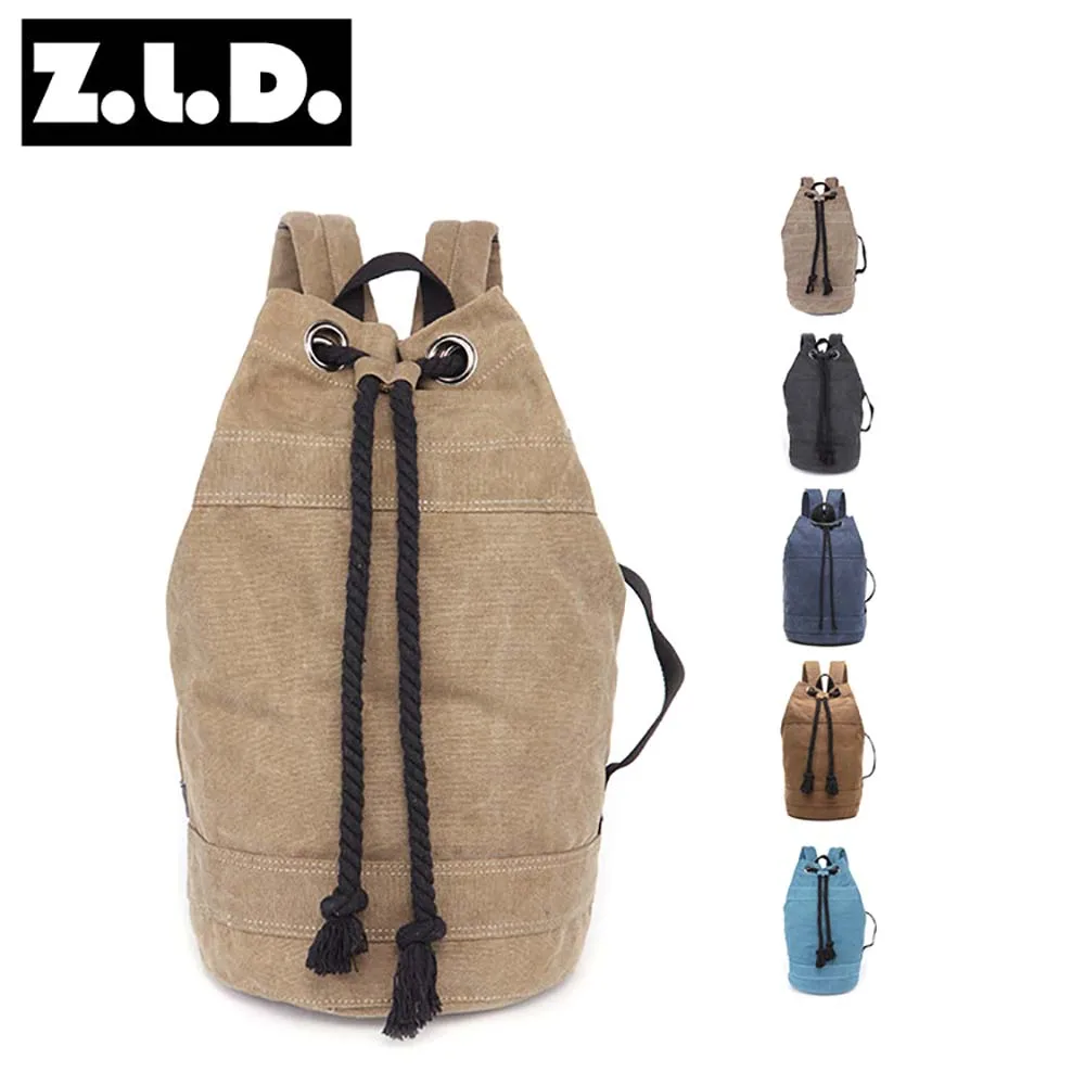 Solid Color School Sport Backpack Canvas Mens Fashion Leisure Anti-Theft Backpack