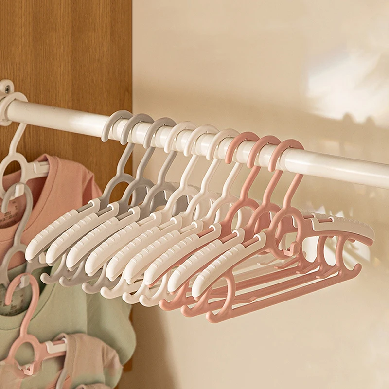 

Thiened Child Clothes Hanger Non-Slip Tracel Baby Clothes Drng Ra Adjustable Home Use Plastic Coat Hanger for Kids