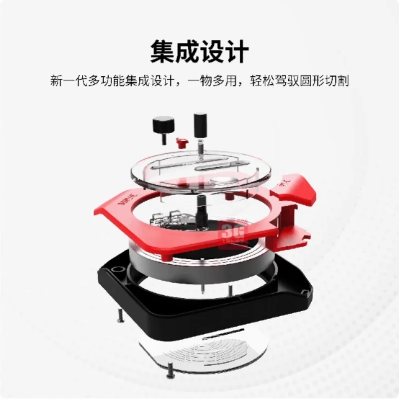 

DIY Integral Round Tool Red with Tungsten Cutting Bit with Non-Slip Pad Rubber Sheet Cover DSPIAE PT-C Model Making Tools