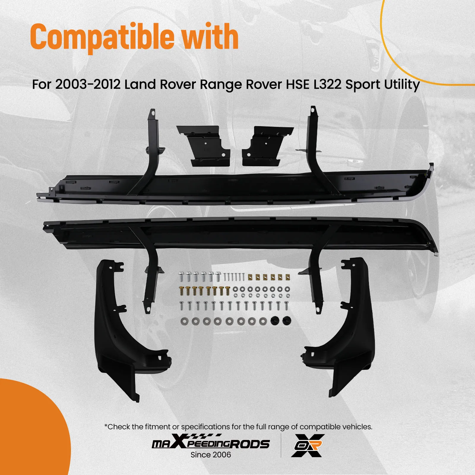 

Side Step Running Board Pair for Land Rover Range Rover L322 2003-2012 HSE