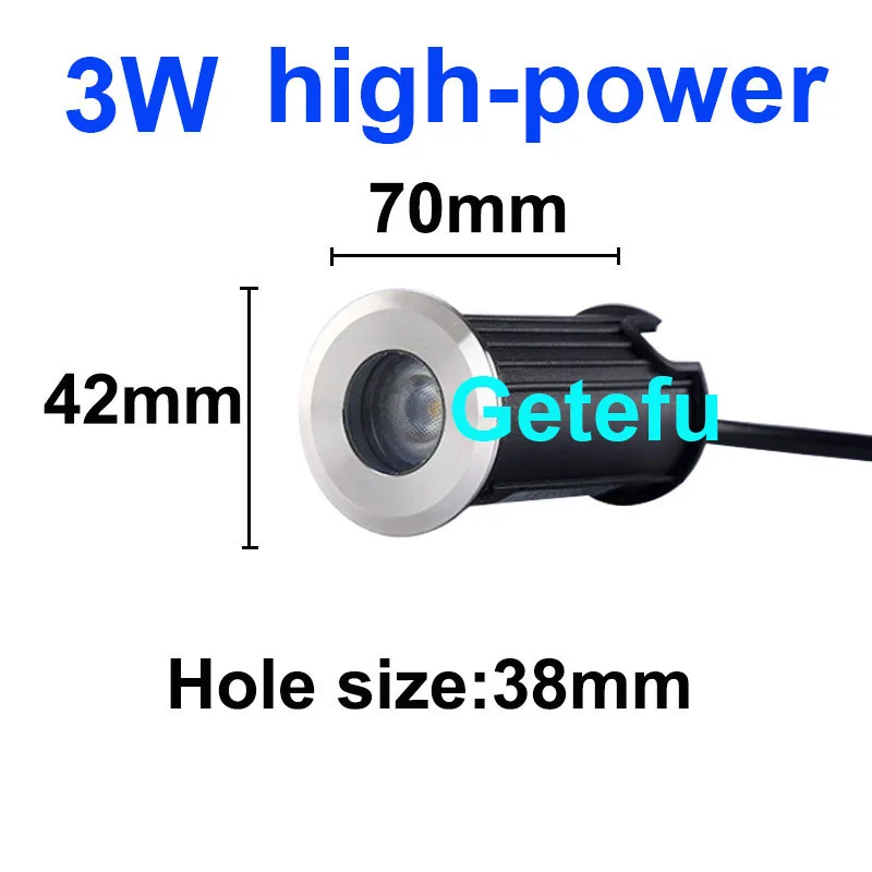LED-Untergrundleuchte, 3 W, 5 W, 10 W, wasserdichte Stehlampe, Bodenleuchte für den Außenbereich, Landschaft, Garten, Weg, vergrabener Hof, 85–265 V, DC12 V, IP68 – Detail 3