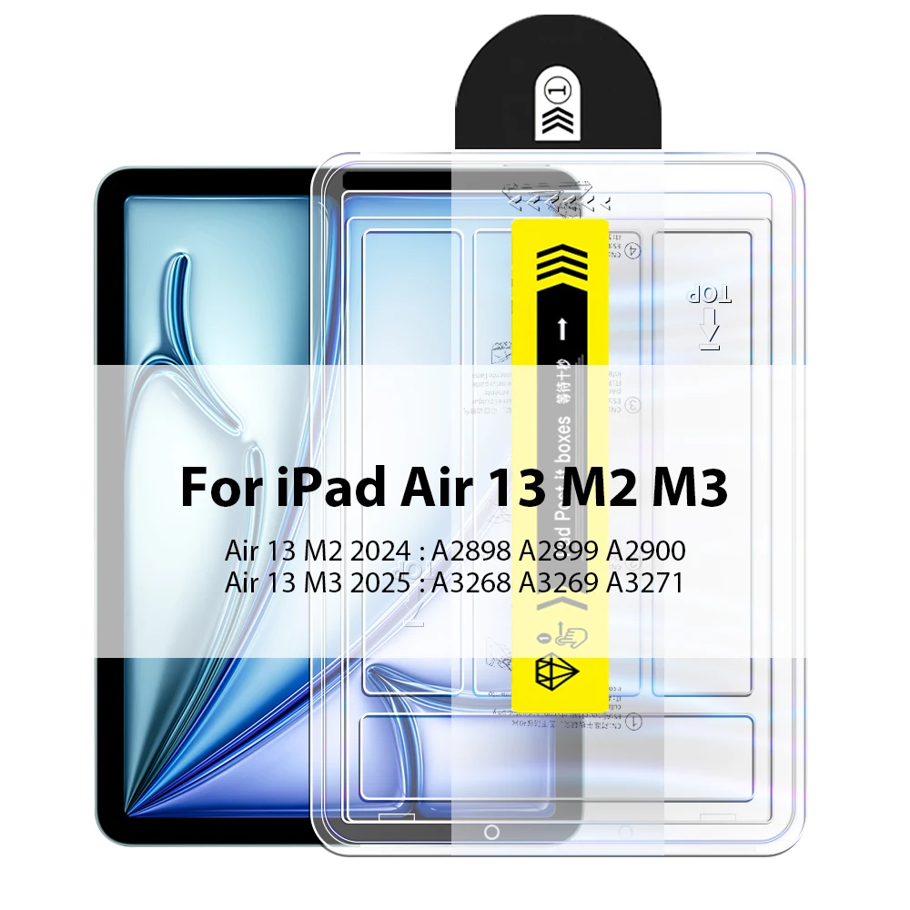 Displayschutzfolie aus gehärtetem Glas für iPad Pro 13 11 M5 M4 12,9 A16 10 9 10. 9. Generation Air 5 4 3 M3 M2 Mini 7 6 Zubehör