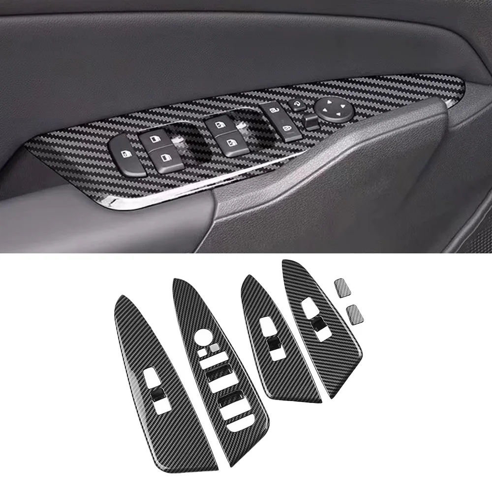 

For KIA Sportage NQ5 2022 2023 2024 LHD Door Armrest Panel Cover Window Lift Switch Sticker Trim Carbon Fiber Car Accessories