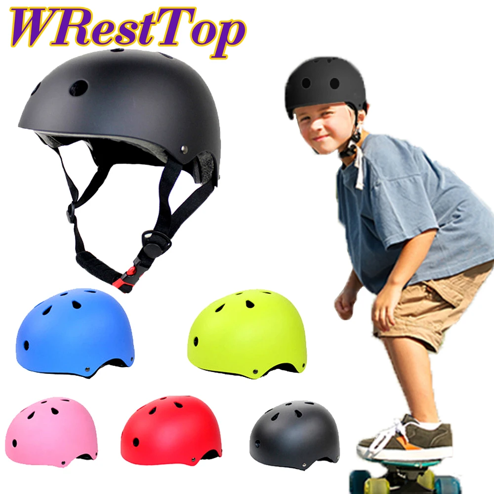 WRESTTOP 1Pcs Adult Children Adjustable Helmet Head Protector Hat for Bicycle Cycling Rock Climbing Skateboarding Roller Skating