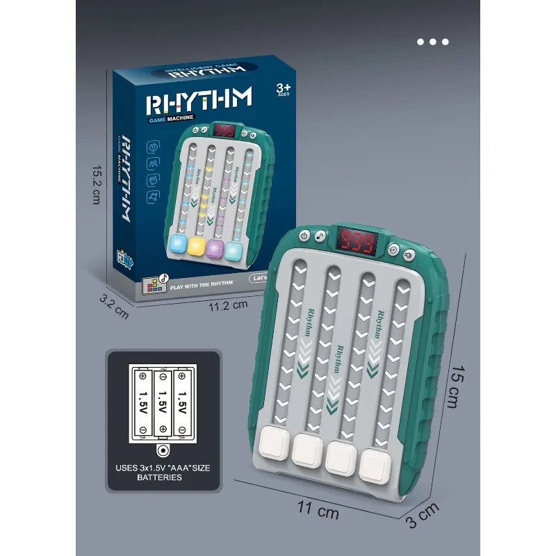 Children's Educational Dance Rhythm Master Game Machine Level-Based Stress Relief Music Toy (Batteries Not Included)