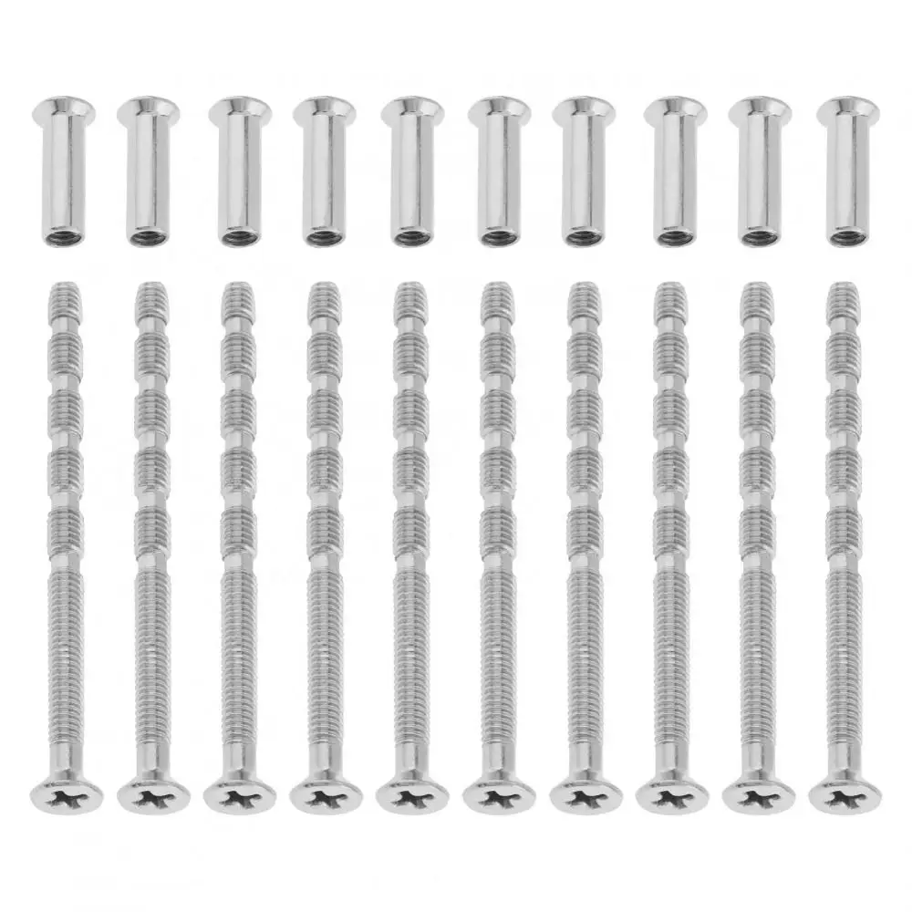 50 Pcs/set Snap-Off Door Handle Screws Set M4 X 60mm Long Anti-Theft Screws Cross-split Flat Countersunk Head