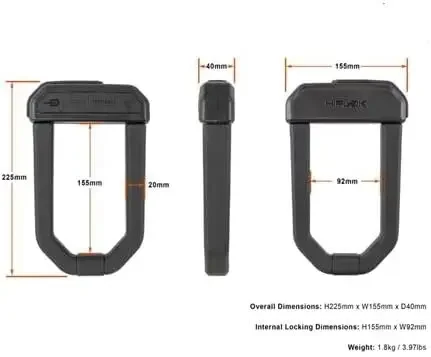 D1000 Unisex Shackle Lock