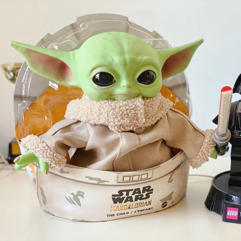

28cm Star Wars Mandalorian Master Baby Yoda Action Figure Collectible Toy Cute Decoration for Kids Marvel Characters