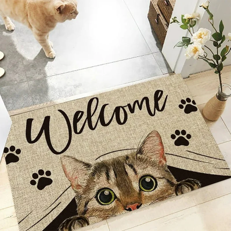 1pc Carpet Cartoon Patterns Bathroom Kitchen Entrance Washable Resistant To Dirt Wear Water Easy To Maintain Anti-slip Carpet  ﻿