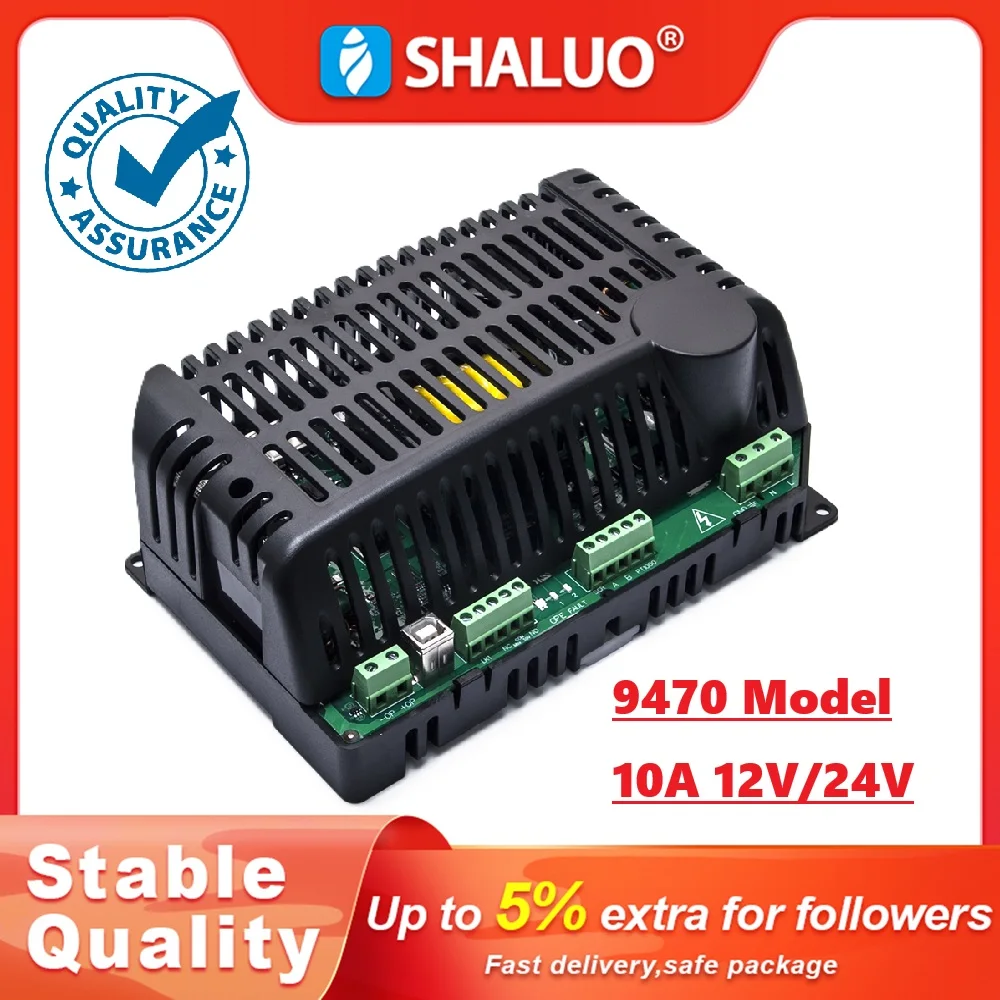Compatible DSE9470 MKII 10A Generator Battery Charger Auto Intelligent Float Charging Module USB Programming Set Voltage 12V 24V