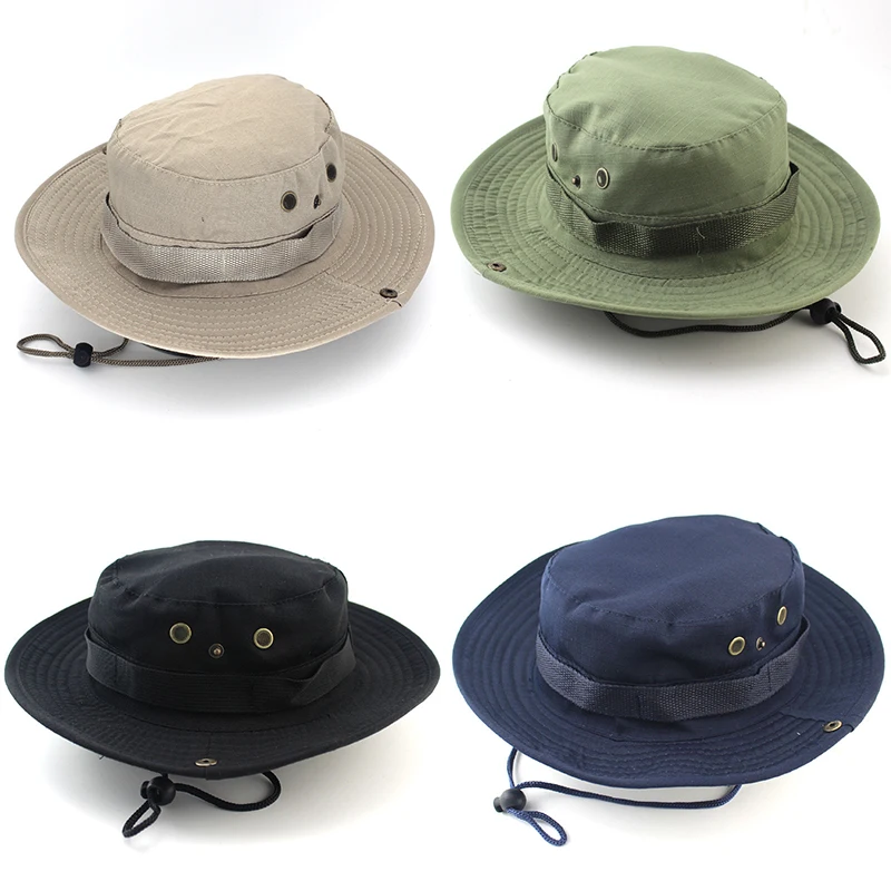 Solid Color Summer Outdoor Fishing Hiking Bucket Hat For Men Women Sports Travel Sunscreen Panama Caps Unisex Soft Fordable Cap