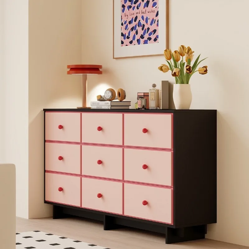 Dopamine chest, Japanese and Korean ins wind bucket, dining side cabinet, nine chest, bedroom floor-to-ceiling chest, pink TV