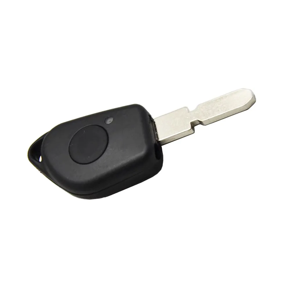 PREISEI blank keys for car peugeot 406 remote key case fob replacements shell no logo with battery clip